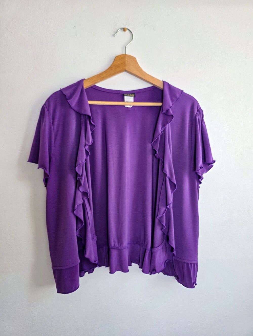 Vintage Y2K Salon Studio Ruffle Cardigan